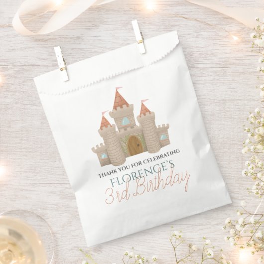 Meisjes Schattige Sprookjeskasteel Kinderen Verjaa Bedankzakje (Geknipt)