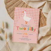 Meisjes Schattige "Twee Gekke" 2e Verjaardag Gans Kaart