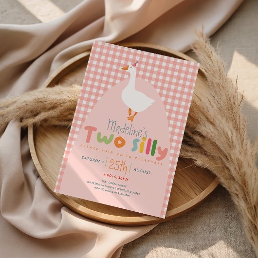 Meisjes Schattige "Twee Gekke" 2e Verjaardag Gans Kaart