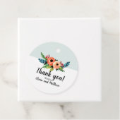 Meisjes Schattige Waterverf Bloemen en Baby Shower Bedankjes Labels (In situ)