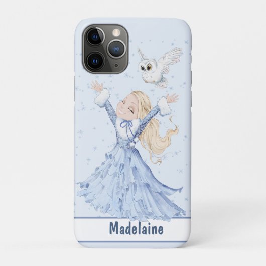 Meisjes Schattige Winterprinses Case-Mate iPhone Case (Achterkant)
