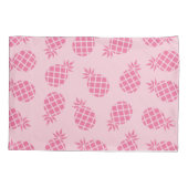 Meisjes schattige zomerpastelroze anananasseipatro kussensloop (Achterkant)