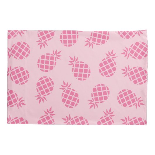 Meisjes schattige zomerpastelroze anananasseipatro kussensloop (Achterkant)