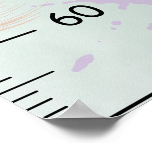 Meisjes Schattigee Abstracte Groei Grafiek Metrisc Poster (Hoek)