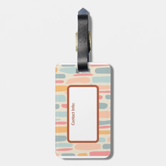 Meisjes Schattigee Cartoon Kitty Cat Naam Bagagela Bagagelabel (Achterkant verticaal)