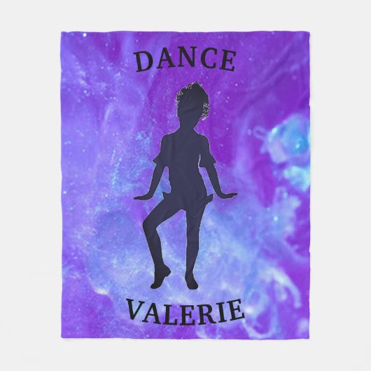 Meisjes Schattigee Dans Waterverf Fleece Deken (Voorkant)