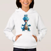 Meisjes Schattigee dinosaurus hoodie (Voorkant)