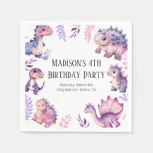 Meisjes Schattigee dinosaurus thema verjaardagsfee