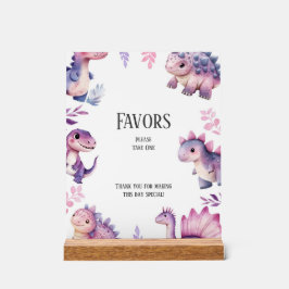 Meisjes Schattigee Dinosaurus Thema Verjaardagsgun Acryl Bord