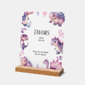 Meisjes Schattigee Dinosaurus Thema Verjaardagsgun Acryl Bord (Hoek)