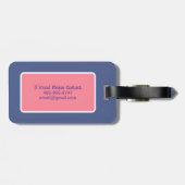 Meisjes Schattigee eenhoorn Bagagelabel (Achterkant horizontaal)