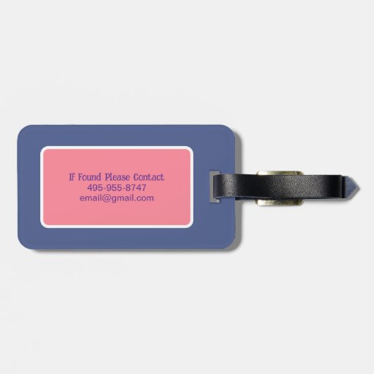 Meisjes Schattigee eenhoorn Bagagelabel (Achterkant horizontaal)