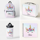 Meisjes Schattigee Eenhoorn en Regenboog Custom Sk Notitieboek