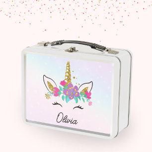 Meisjes Schattigee Eenhoorn en Waterverf Regenboog