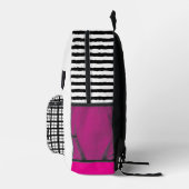 Meisjes Schattigee Panda School Roze Custom Naam G Bedrukte Rugzak (Rechts)