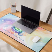 Meisjes Schattigee Rainbow Unicorn gepersonaliseer Bureaumat