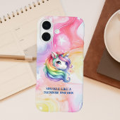 Meisjes Schattigee Rainbow Unicorn gepersonaliseer Case-Mate iPhone Case