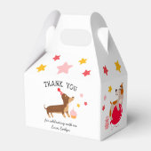 Meisjes Schattigee Roze Verjaardag Pawty Dogs Bedankdoosjes (Achterkant)