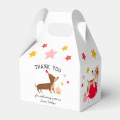 Meisjes Schattigee Roze Verjaardag Pawty Dogs Bedankdoosjes (Voorkant Zijde)