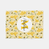 Meisjes Schattigee Sweet Summer Floral Bee Kinder Fleece Deken (Voorkant (Horizontaal))