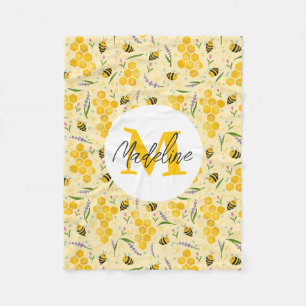 Meisjes Schattigee Sweet Summer Floral Bee Kinder Fleece Deken