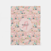 Meisjes Schattigee Wetenschap Dinosaurus Fossiel M Fleece Deken (Voorkant)