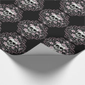 Meisjes  schedel cadeaupapier (Hoek)