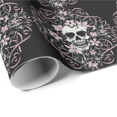 Meisjes  schedel cadeaupapier (Rol Hoek)