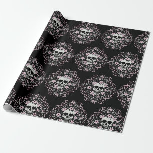 Meisjes schedel cadeaupapier