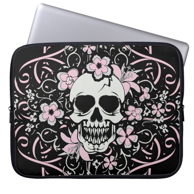 Meisjes  schedel laptop sleeve (Voorkant)