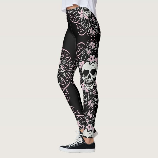 Meisjes schedel leggings (Links)