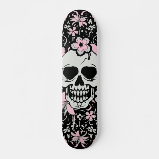 Meisjes schedel persoonlijk skateboard (Voorkant)