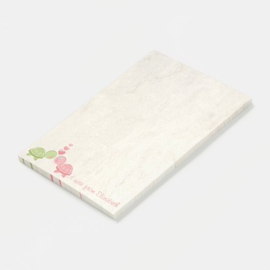 Meisjes, schildpadden in liefde post-it® notes (Schuin)