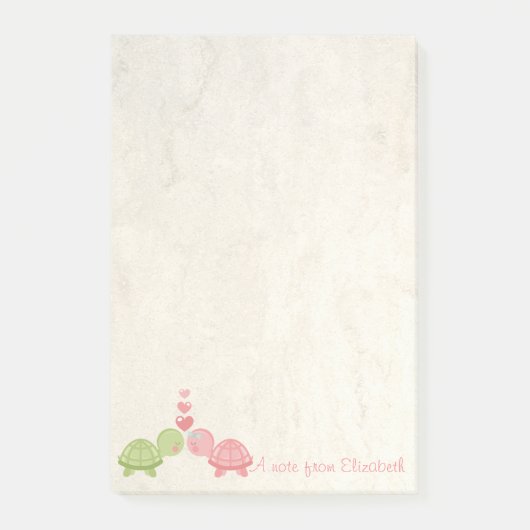 Meisjes, schildpadden in liefde post-it® notes (Voorkant)