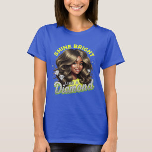 Meisjes schitteren als een diamanten T-shirt