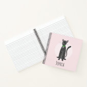 Meisjes School Schattige Ginger Tabby Kat Cartoon  Notitieboek (Binnen)