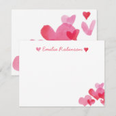 Meisjes schrijfwaren set notitiekaartje (Voorkant / Achterkant)