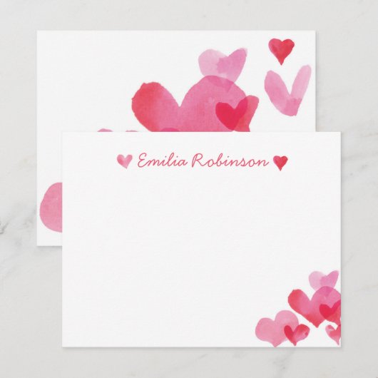 Meisjes schrijfwaren set notitiekaartje (Voorkant / Achterkant)