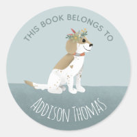Meisjes schrijven 'Dit boek behoort tot' Puppy & N