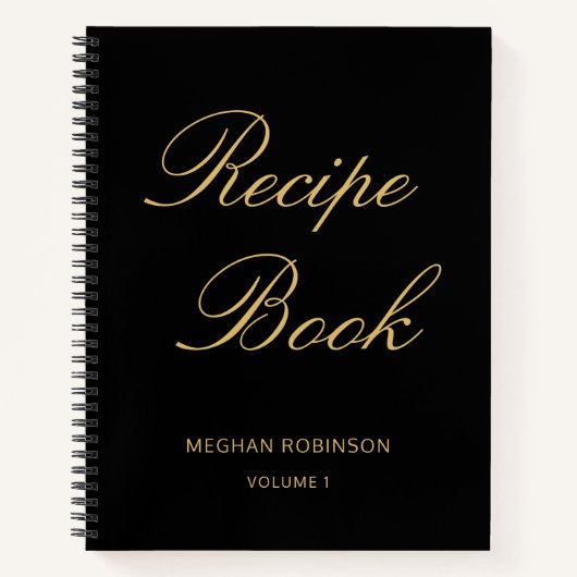 Meisjes Script Cookbook Black Persoonlijk Recipe Notitieboek (Voorkant)