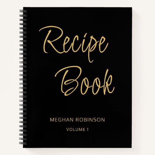 Meisjes Script Cookbook Black Persoonlijk Recipe Notitieboek (Voorkant)