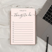 Meisjes script om lijst uit te voeren | Blush roze Post-it® Notes