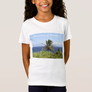Meisjes shirt-fotografie van palmboom, Uitzicht aa T-shirt