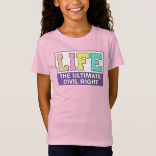 Meisjes-shirts met een pastel ontwerp. t-shirt