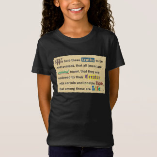 Meisjes-shirts met een verklaring. t-shirt