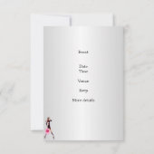 Meisjes Shopping Party Event Zilver Wit Kaart (Achterkant)