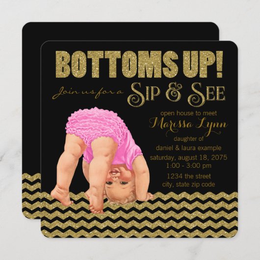 Meisjes sip and see kaart (Voorkant / Achterkant)