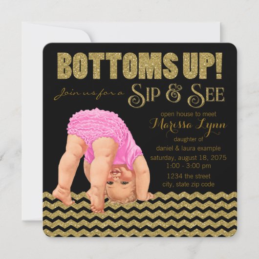 Meisjes sip and see kaart (Voorkant)