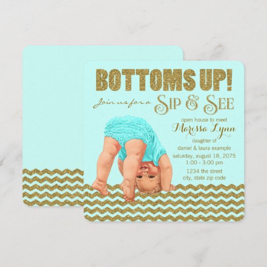 Meisjes sip and see kaart (Voorkant / Achterkant)