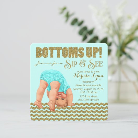 Meisjes sip and see kaart (Staand voorkant)